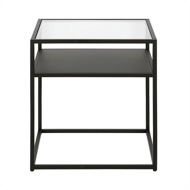 Metal Industrial Side Table In Black And Bronze Finish Henn amp hart