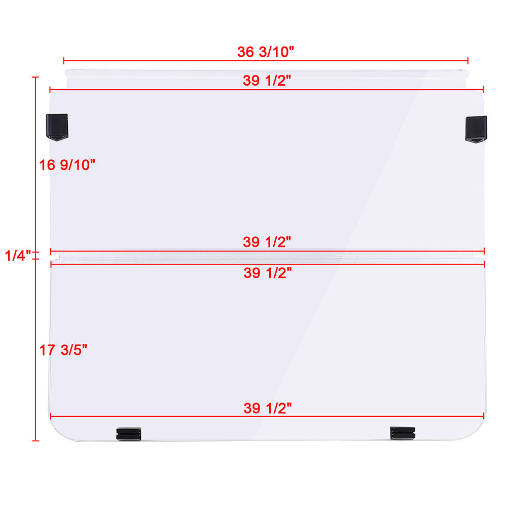 Yescom Golf Clear Windshield Fold Down Acrylic for Club Car DS 1982-2000