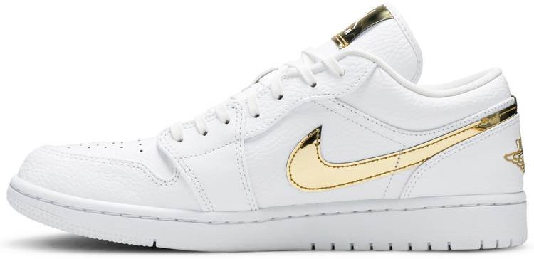 Wmns Air Jordan 1 Retro Low 'White Metallic Gold' CZ4776-100