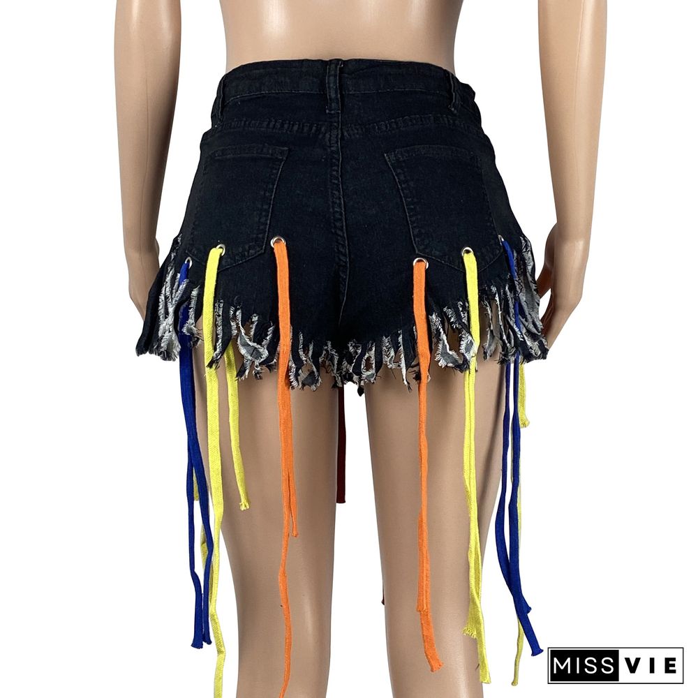 Fashion Sexy String Denim Shorts