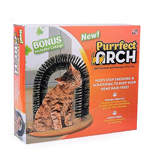 Cat Massage Scratching Itch Kitty Hair Beauty Care Brush Bristle Arch