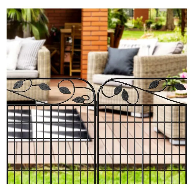 North America Type Residential  Fencing Powder coated security backyard metal steel picket fence  iron fence/