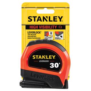 Stanley 30 ft. LeverLock High Visibility Tape Measure STHT30819S