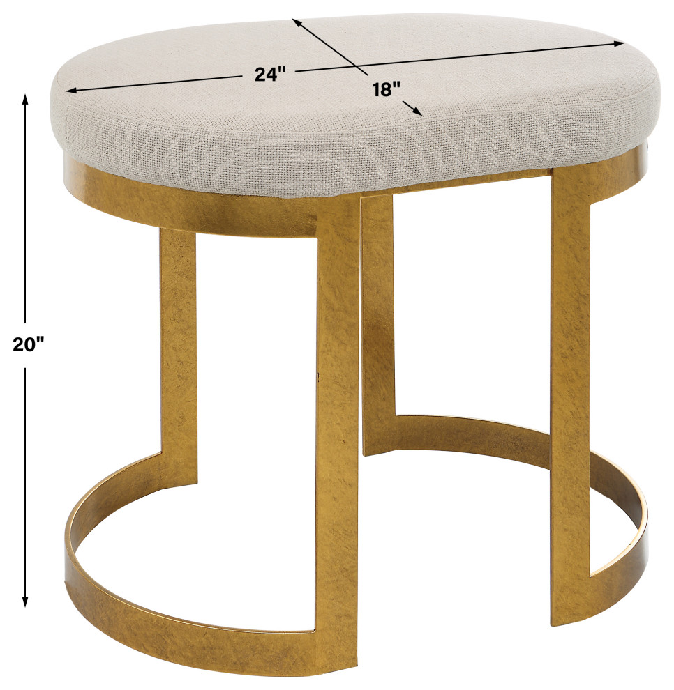 Infinity Gold Accent Stool   Contemporary   Accent And Garden Stools   by Ownax  Houzz