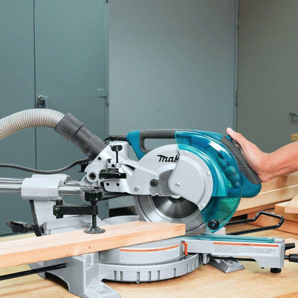 Makita 10.5 Amp 8-12 in. Corded Single Bevel Sliding Compound Miter Saw w Electric Brake Soft Start LED Light and 48T Blade LS0815F