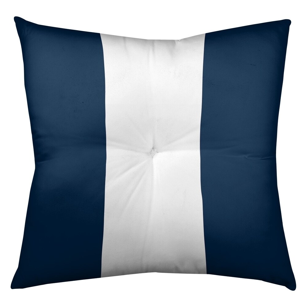 Los Angeles LA Horns Football Stripes Floor Pillow   Square Tufted