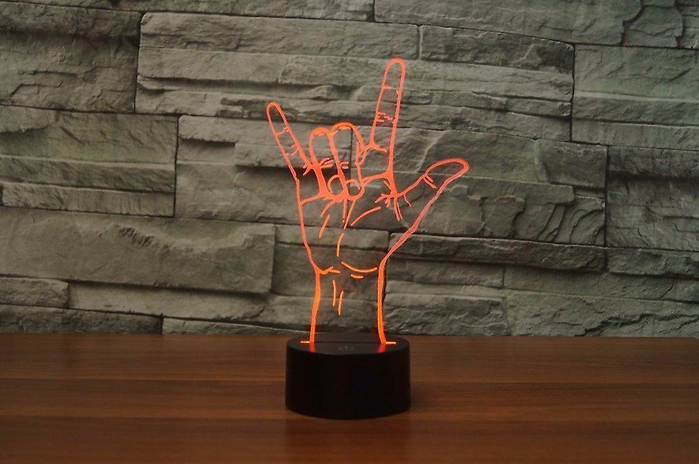 3d I Love You Sign Night Light Touch 7 Color Change Led Table Desk Lamp Acrylic Flat Abs Base Usb Charger Home Toy Brithday Xmas Kid Children Gift