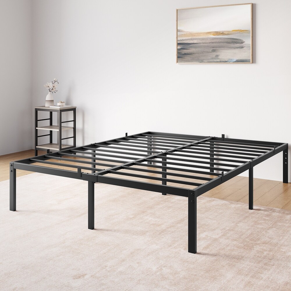 Modern Platform Bed Frame Geometric for Bedroom