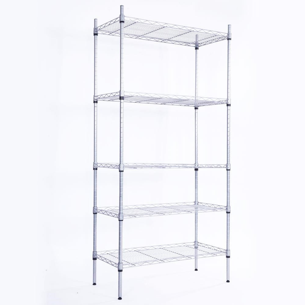 Ktaxon 5-Tier Wire Shelving Unit, Steel Storage Rack for Office Kitchen 30