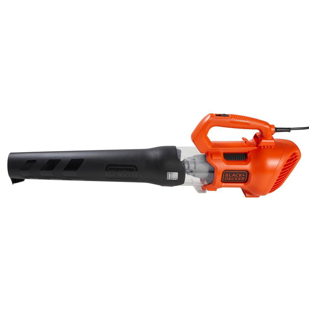 BLACK+DECKER 9 AMP 140 MPH 450 CFM Corded Electric Handheld Axial Leaf Blower BEBL750