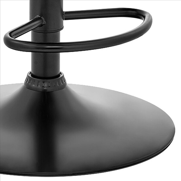 20 Inch Metal and Leatherette Swivel Bar Stool