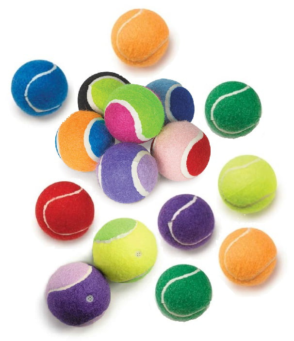 Small Tennis Ball Dog Toys Smaller Breed Puppies Bright Assorted Colors 2