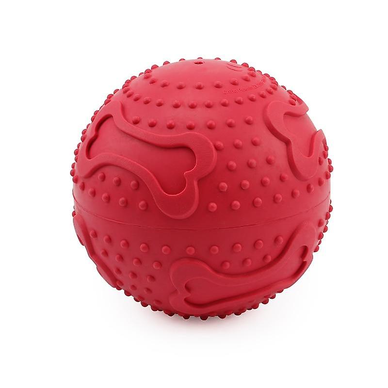 Red Treat Hider Ultra Durable Ball For Dogs Pet Toys