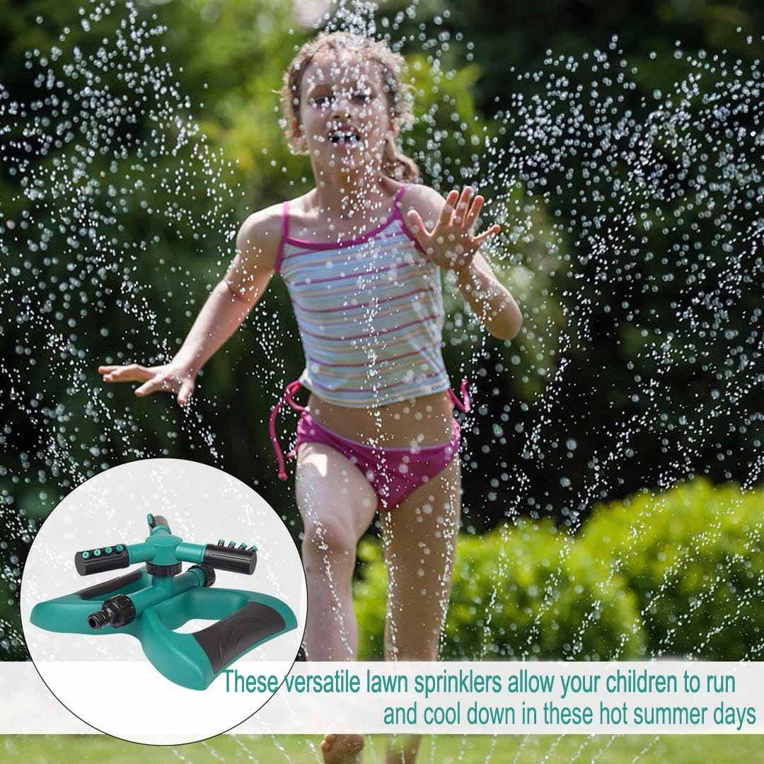 Flantor Lawn Sprinkler Automatic Sprinklers for Garden Water Sprinklers for Lawns 360 Rotating Adjustable Lawn Irrigation System