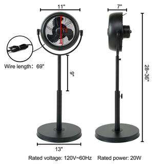 Edendirect Simple Deluxe Industrial Retro Pedestal Fan 360 Rotatable Adjustable Height Suitable for Industrial Commercial DHS0203005