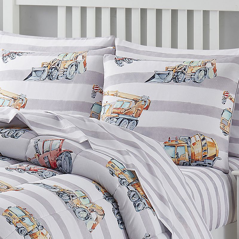 Sweet Home Collection Kid's Trucks Comforter and Sheet Set