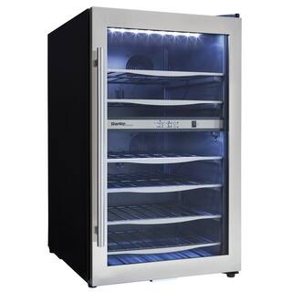 Danby Designer 19.44 in. 38-Bottle Freestanding Dual-Zone Wine Cooler DWC040A3BSSDD