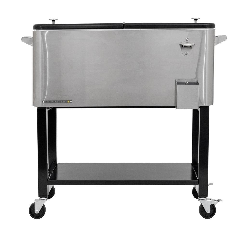 PERMASTEEL 80 qt. Stainless Steel Outdoor Patio Cooler with Removable Basin PS-223-SS