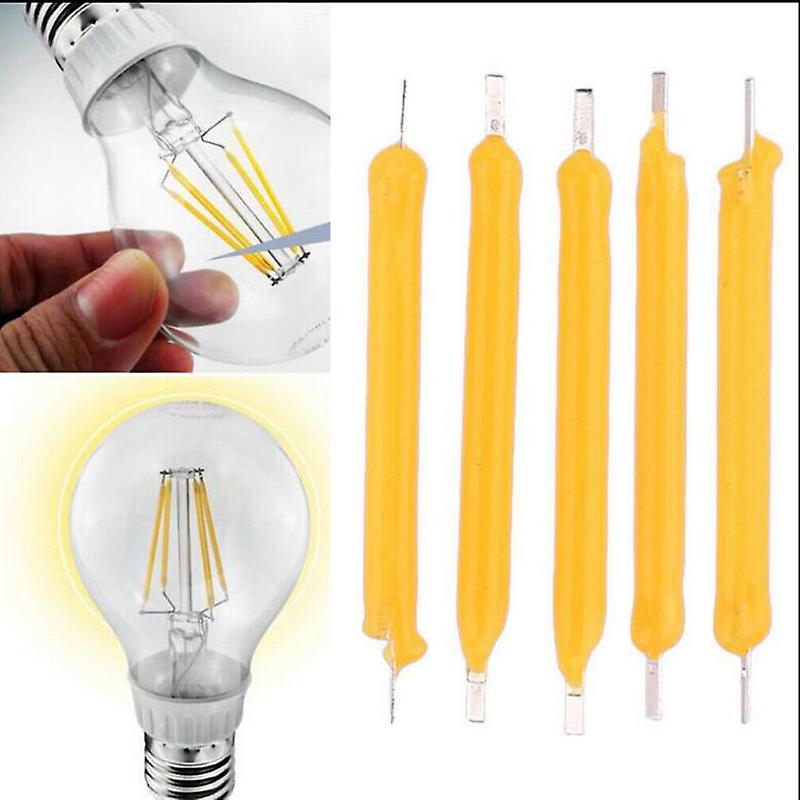 10pcs Led Cob Solar Power Filament Super Bright Bulb Light Source Lighting Tool