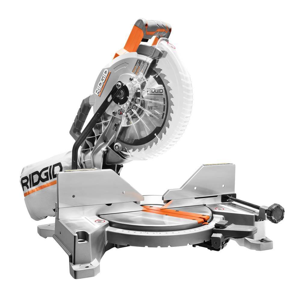 RIDGID 15 Amp 10 in. Corded Dual Bevel Miter Saw with LED Cut Line Indicator R4113