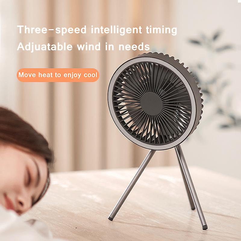 Multifunctional Fan Usb Rechargeable Portable Fan Outdoor Camping Ceiling Fan With Led Light And Control 10000mah