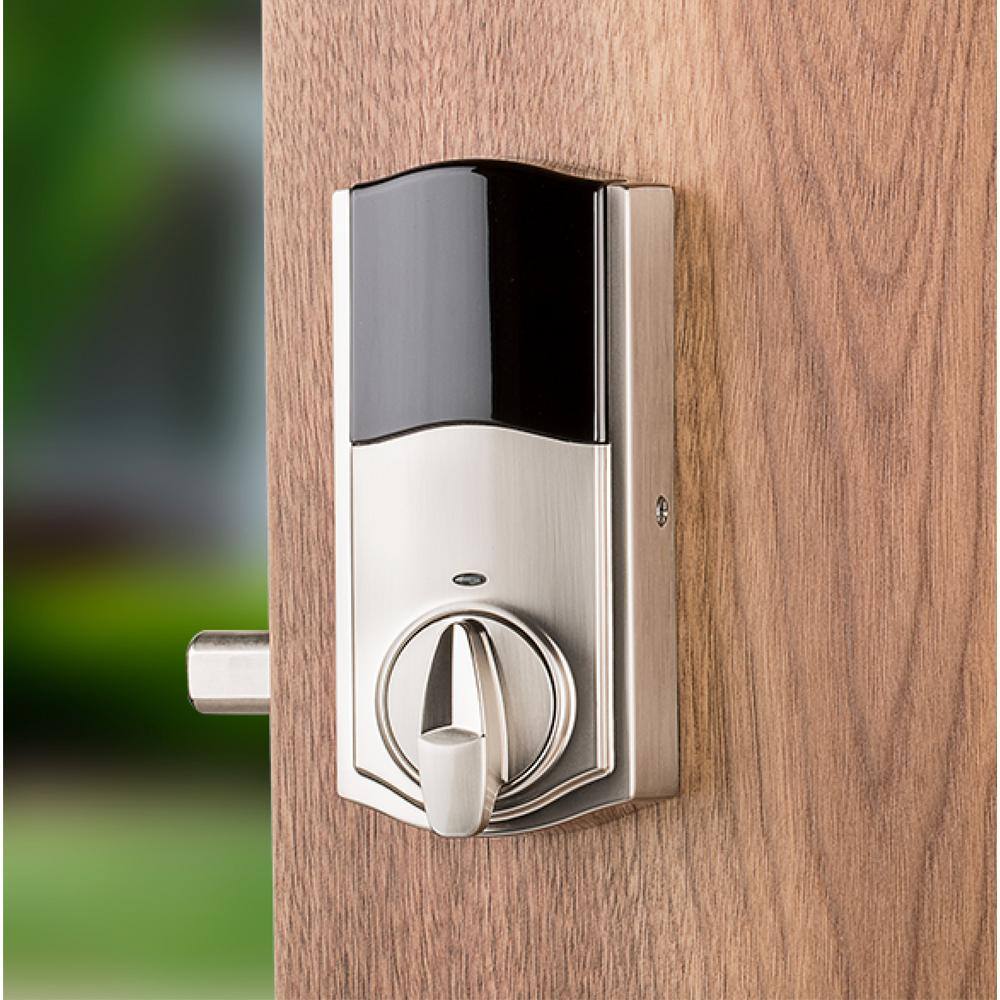 Kwikset SmartCode 915 Touchscreen Satin Nickel Single Cylinder Keypad Electronic Deadbolt Featuring SmartKey Security 915TRL TSCR 15 UL