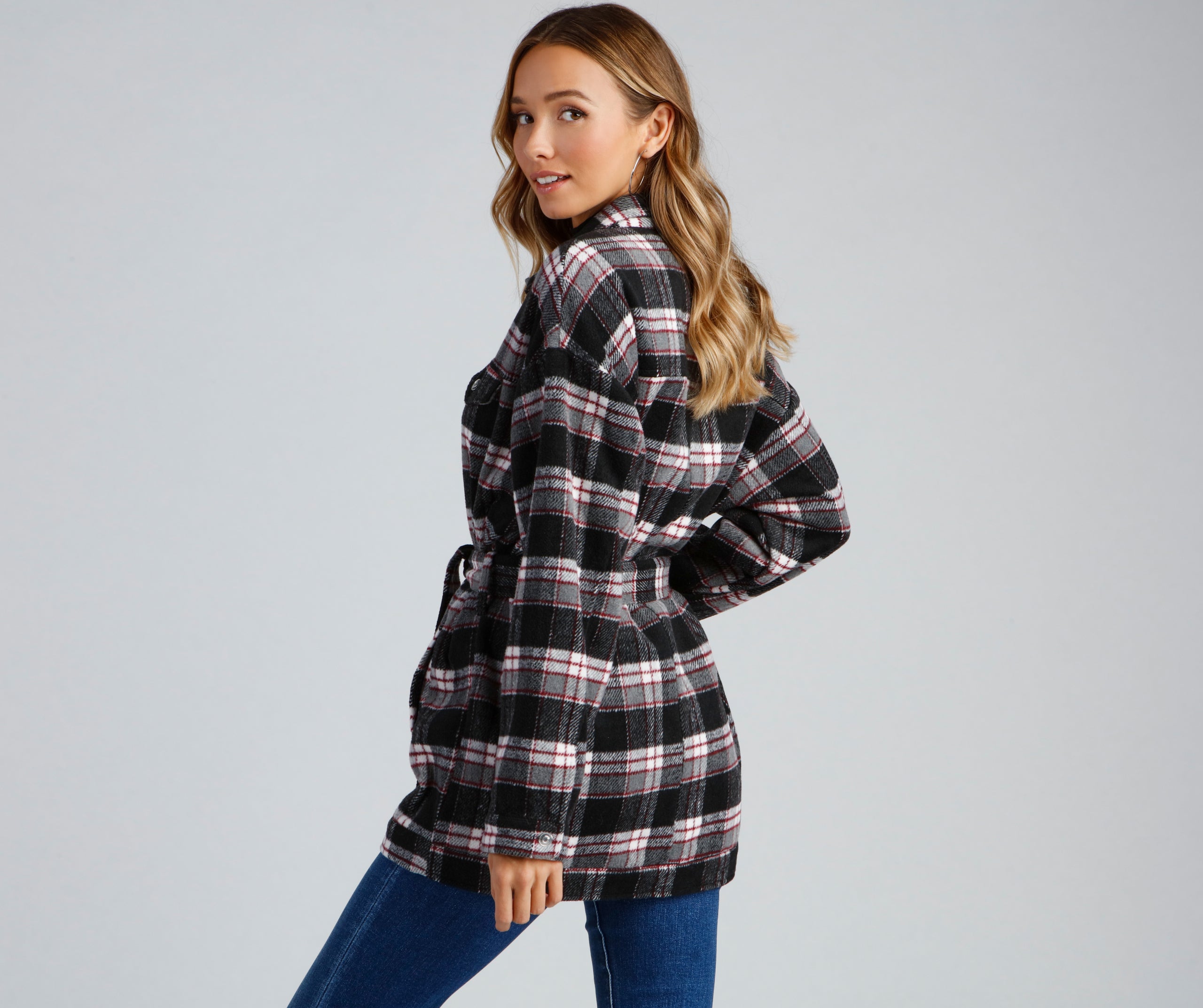 The One Belted Flannel Shacket