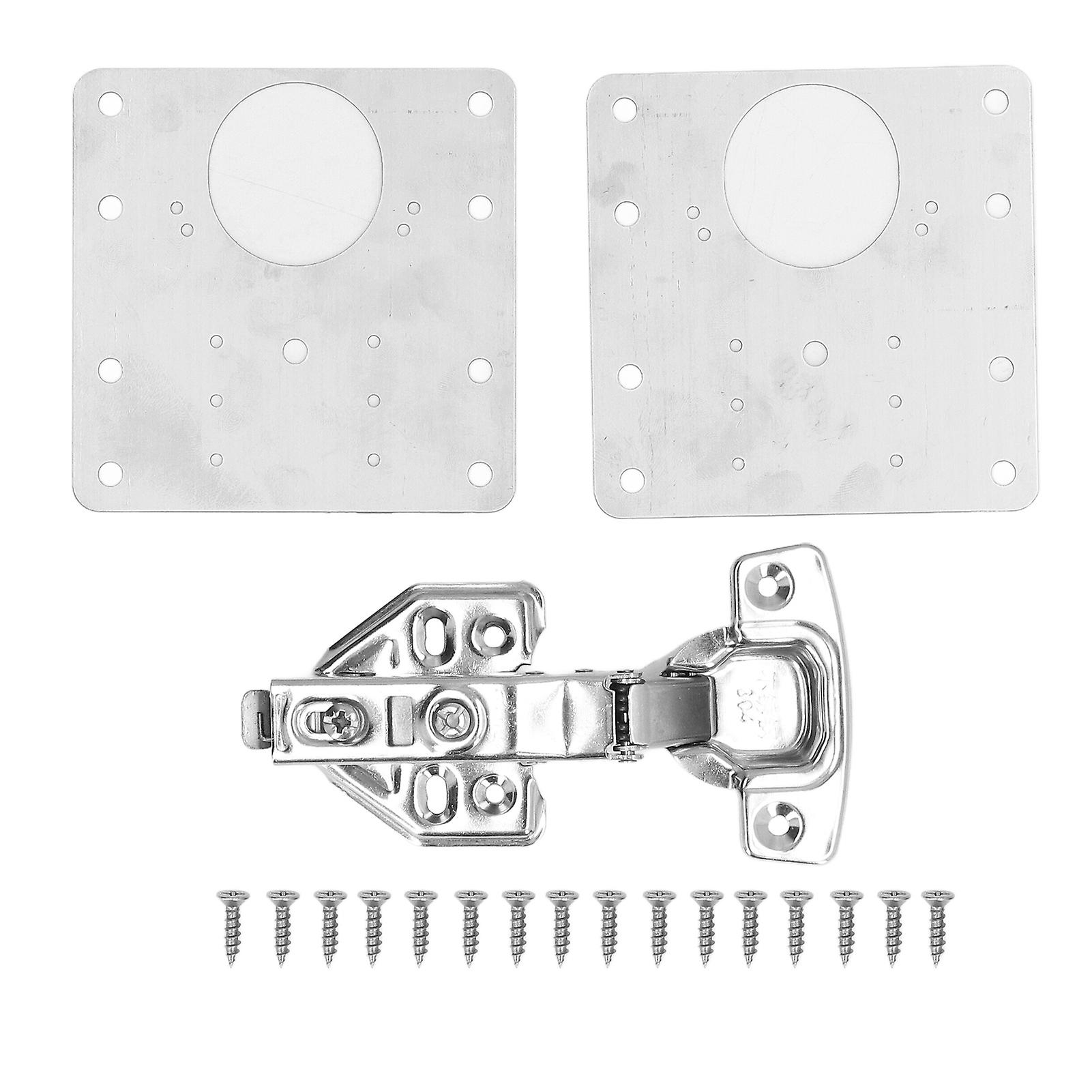 Cabinet Hinge Repair Plate Kit Stainless Steel For Kitchen Door Furniture Shelves Cupboard