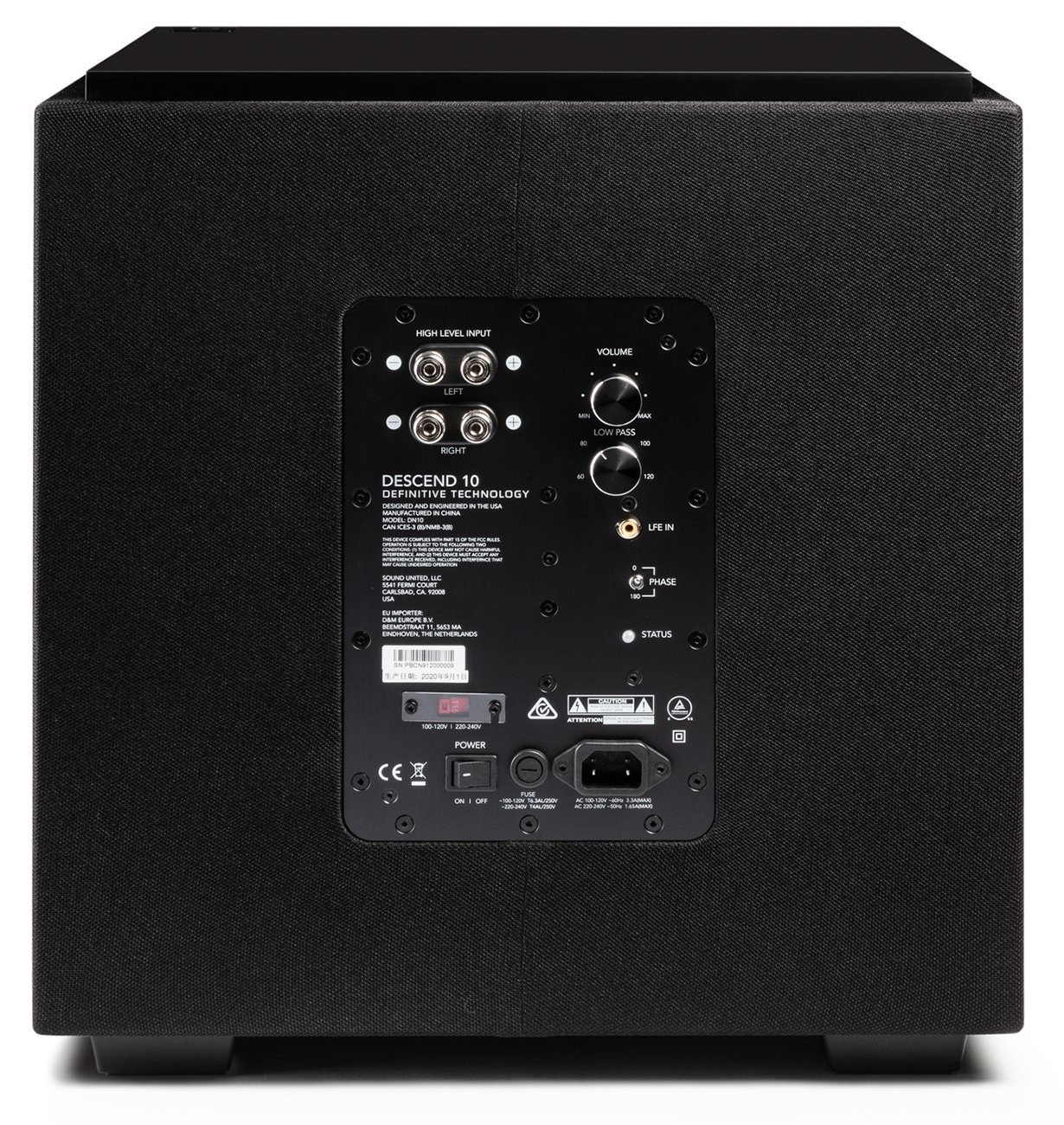 Definitive Technology Black Descend DN10 Subwoofer