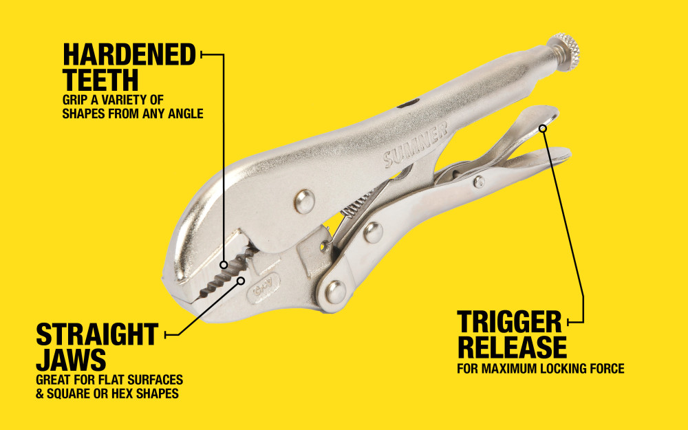 Sumner SLP7 Straight Jaw Locking Pliers 7