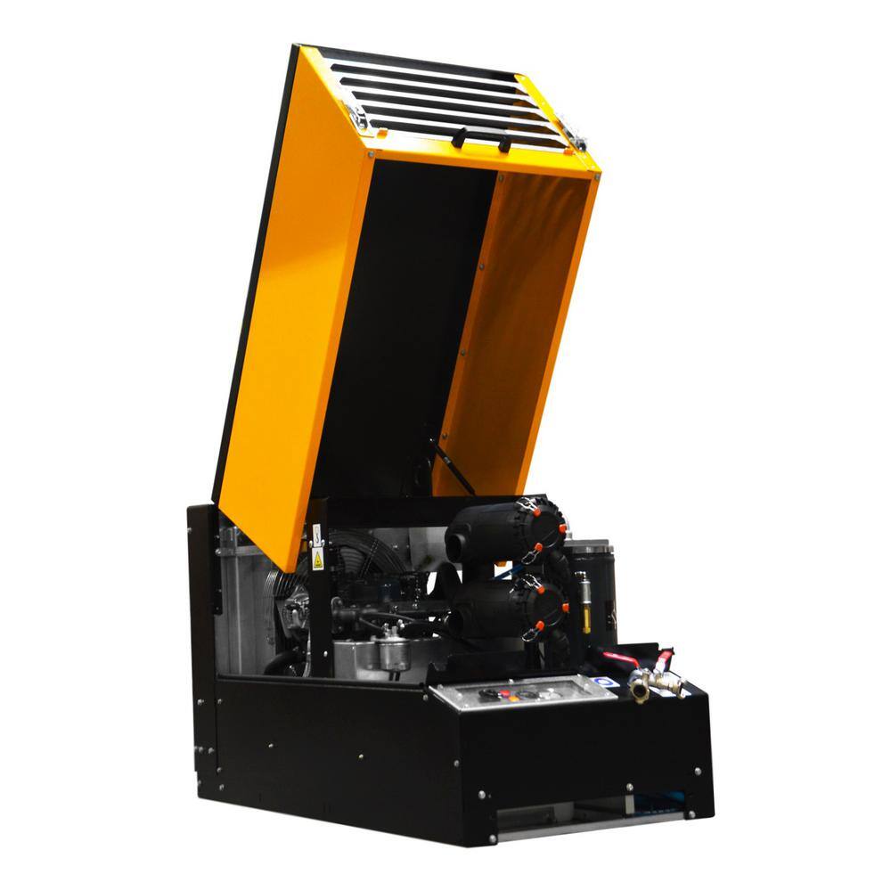 EMAX 115 CFM 125 psi Portable Diesel Driven Rotary Screw Towable Air Compressor with 24 HP Kubota Diesel Engine EDS115TR