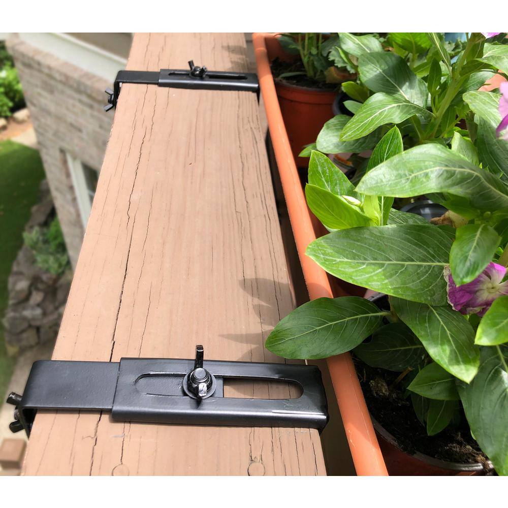 Vigoro Adjustable Window Planter Box Single Metal Bracket 51472