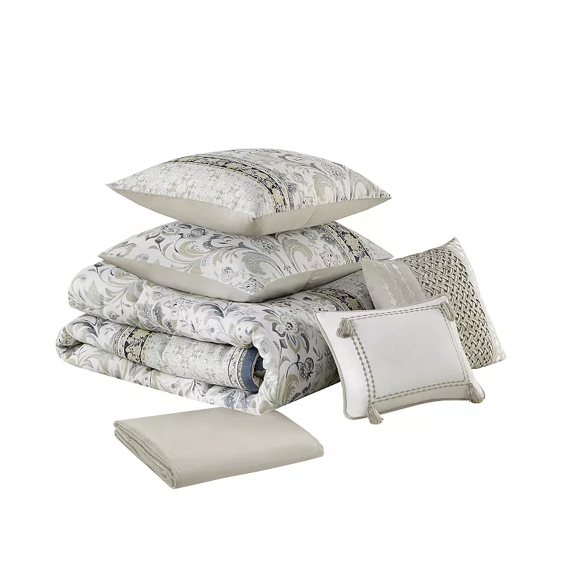 Madison Park Cecelia 6-Piece Comforter Set with Throw Pillows