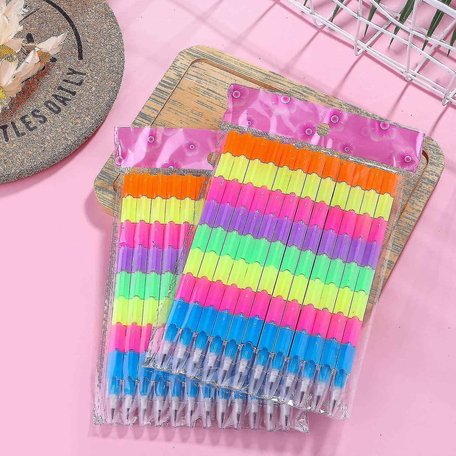 30pcs Building Block Pencil Rainbow Multifunction Writing Pen Stacker Swap Pencil Gift Stationery Fo