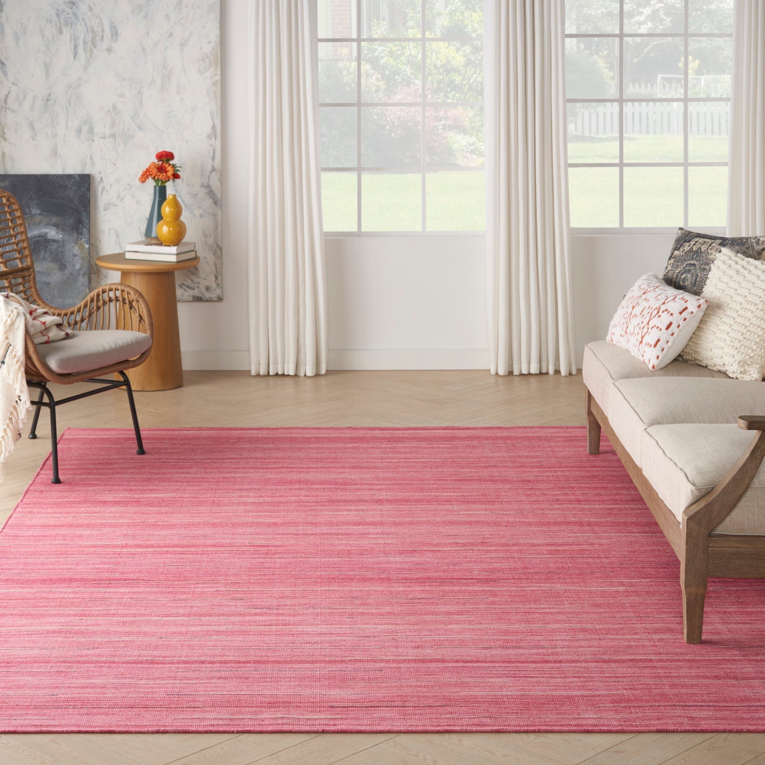 Interweave Rose Modern Rug