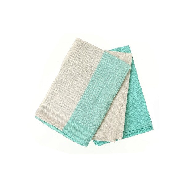 3 Pack Dual Waffle Dish Cloth Set (Seafoam) - Set of 2