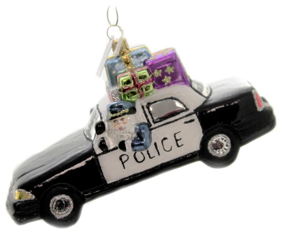 Holiday Ornaments Santa In Police Car Christmas Gifts S793   Christmas Ornaments   by Story Book Kids Inc  Houzz