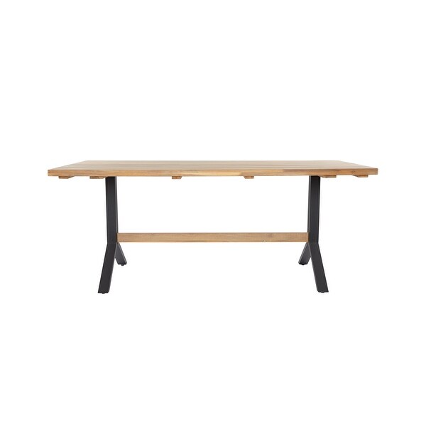 SEI Furniture Shenley WeatherResistant Natural Wood Dining Table