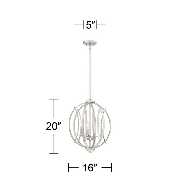 Wide Modern Orb 3 light Fixture For Dining Room House Foyer Kitchen Island Bedroom