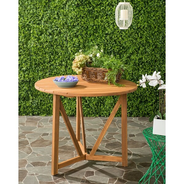 SAFAVIEH Outdoor Cloverdale Round Table