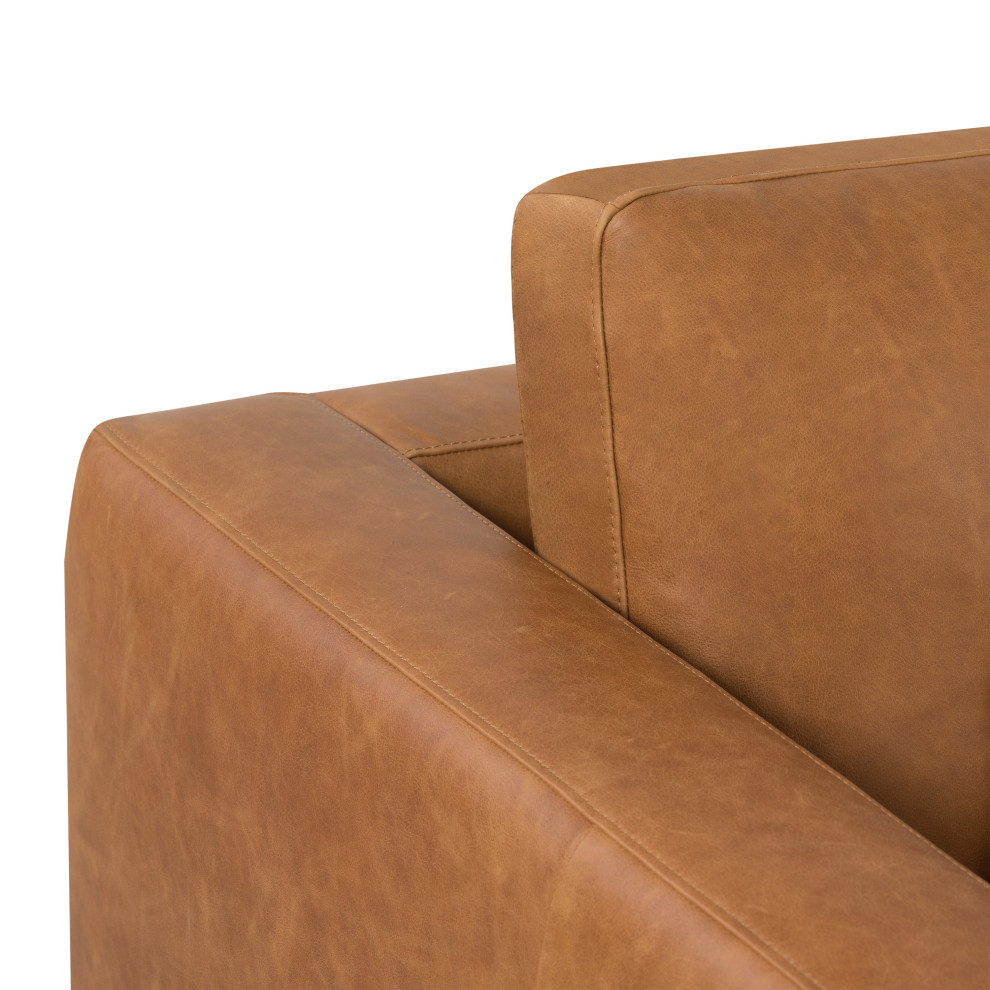 Poly and Bark Dema 90 quotLeather Sofa  Saddle Tan   Contemporary   Sofas   by Edgemod Furniture  Houzz