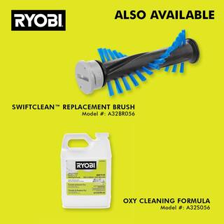 RYOBI ONE+ 18V Cordless SWIFTClean Spot Cleaner Kit with  2.0 Ah Battery Charger 32 oz. OXY Floor Cleaning Solution PCL756K-A32S056