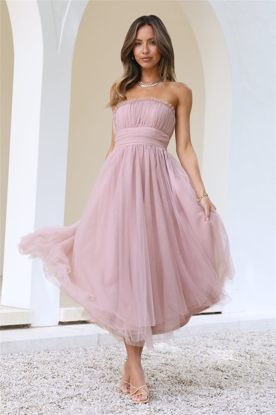 VIP Mood Midi Dress  Pink