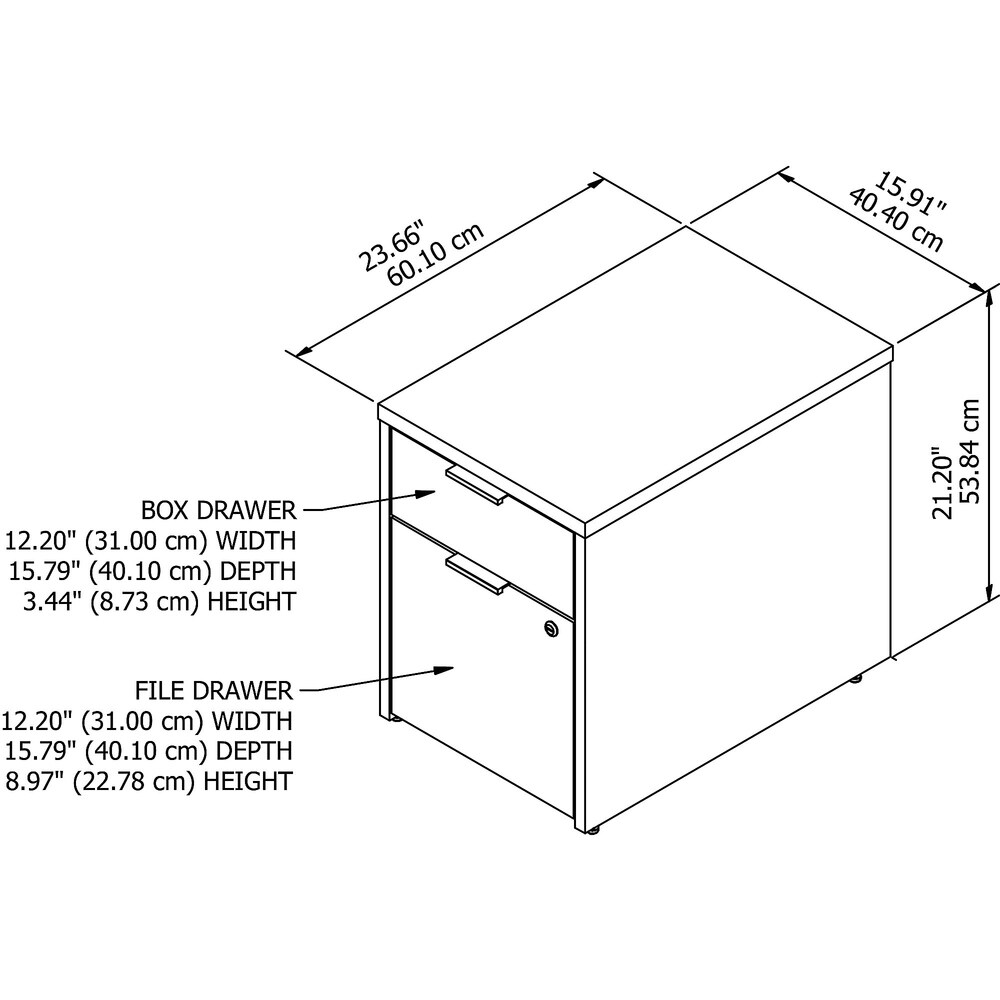 Jamestown 2 Drawer File Cabinet by Bush Business Furniture   Assembled