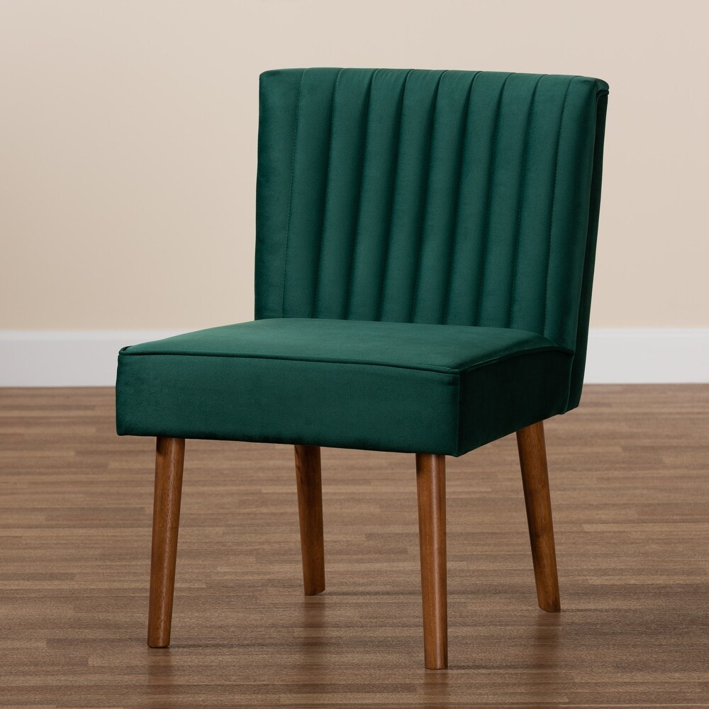 Alvis Mid Century Velvet Upholstered Dining Chair