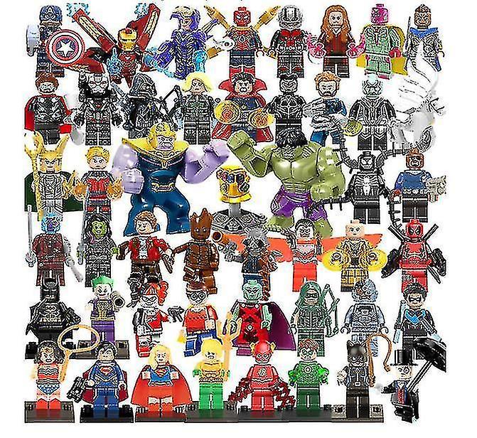 Avengers Superheroes Superman Minifigures Building Blocks Toys