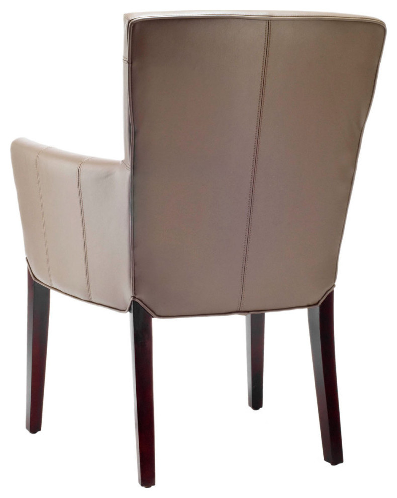 Ted Leather Arm Chair Clay   Modern   Armchairs And Accent Chairs   by Virgil Stanis Design  Houzz