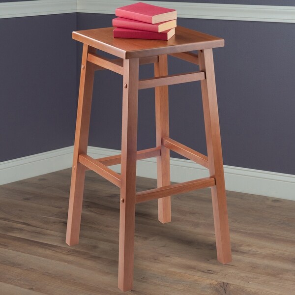 Carter Square Seat Bar Stool - 15.43 x 15.43 x 29.02 inches