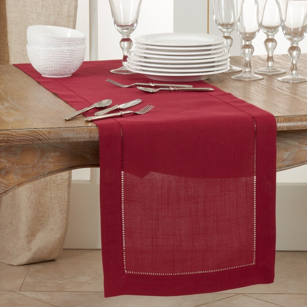 Classic Hemstitch Border Table Runner