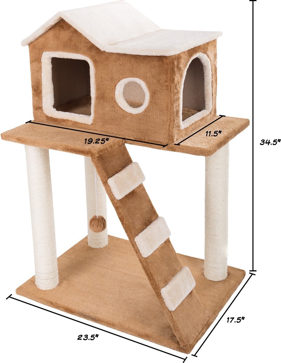 Pet Adobe 3-Tier 34.5-in Sisal Cat Tree